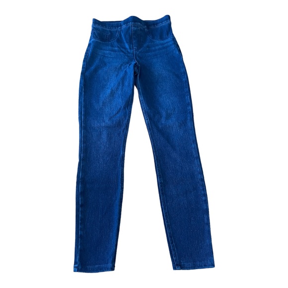 SPANX Jean-ish® Ankle Leggings Skinny Blue Denim Stretch Pull-on Women’s Size S - Picture 4 of 13